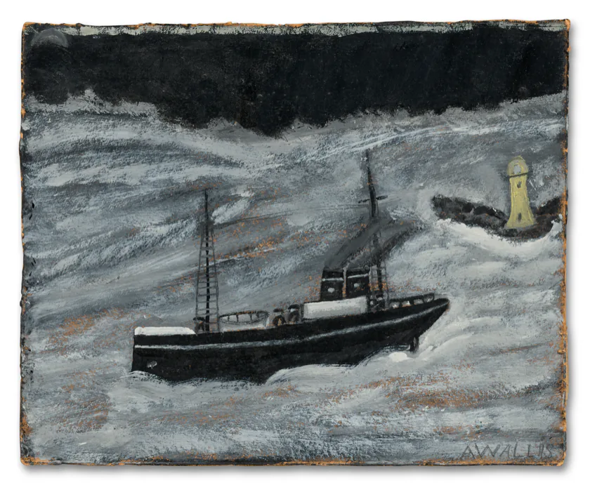Steamer in a Rough Sea by Alfred Wallis